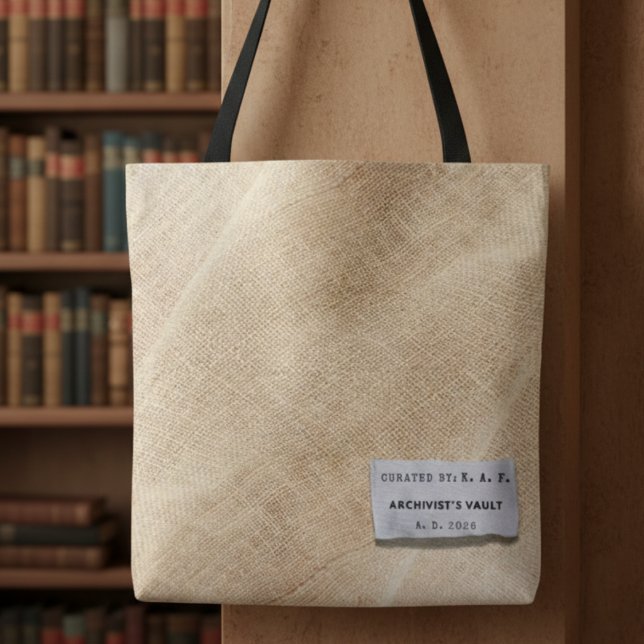 Archivist’s Vault: Linen-Look Personalized Tote Bag (Creator Uploaded)