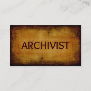 Archiviste Antique Carte de visite brossé