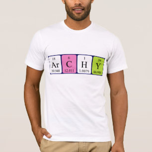 Archy periodic table name shirt