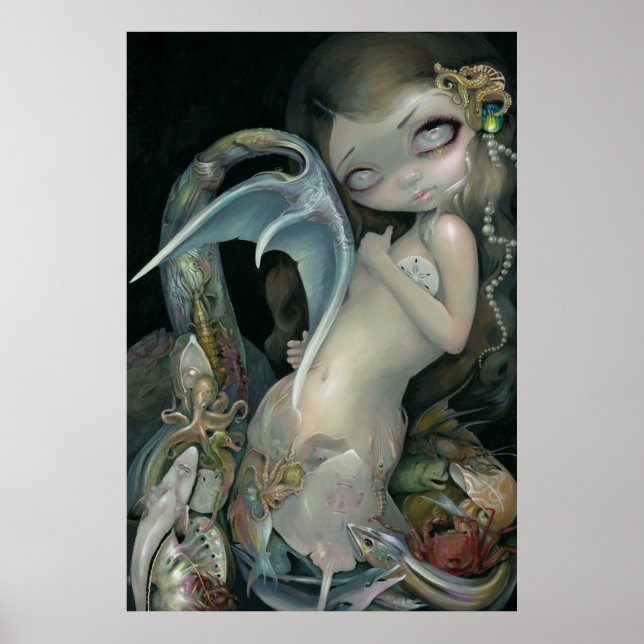 Arcimboldo Mermaid ART PRINT pop surrealism sea (Front)
