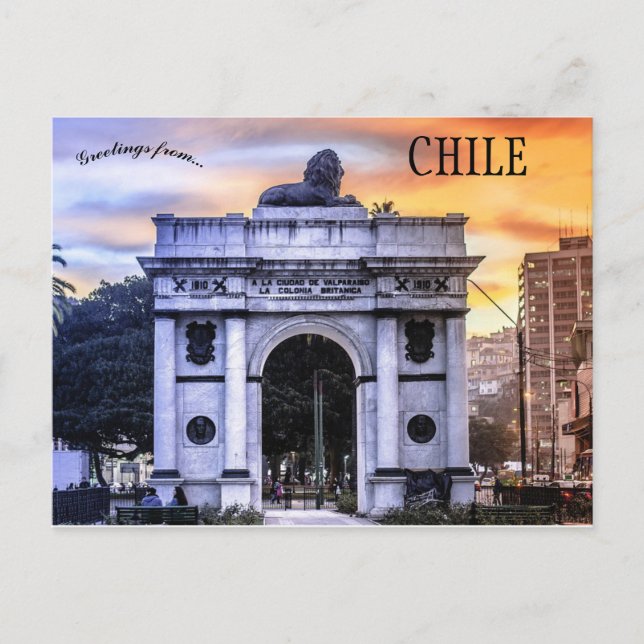 Arco Británico à Valparaiso Chili Carte Postale (Devant)