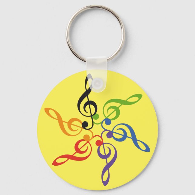 Arcoiris música clave sol keychain (Front)