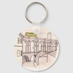 Arcos da Lapa,Santa Teresa, Rio de Janeiro Keychain