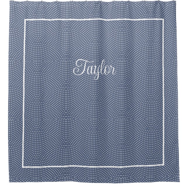 Arcs bleu monogramme Douche rideau (Devant)
