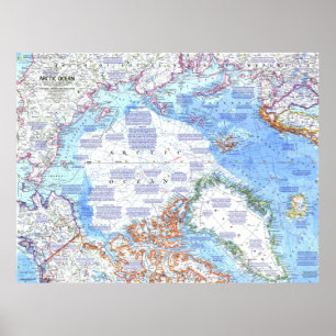 " Arctic: 1971/today - map of the Arctic region .. Poster