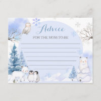 ARCTIC ANIMAL Snowflake Baby Shower Advice for Mom