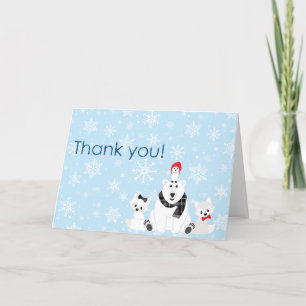Arctic Animals Thank You Card
