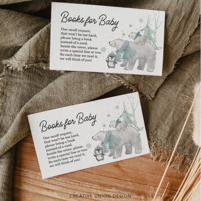 Arctic Animaux Livres pour carte Baby shower (Créateur téléchargé)