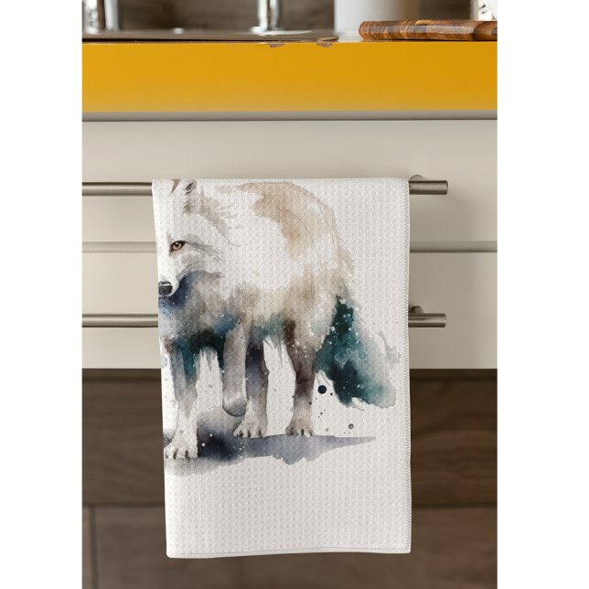 Arctic Beauty: Winter Fox custom Kitchen Towel (Creator Uploaded)