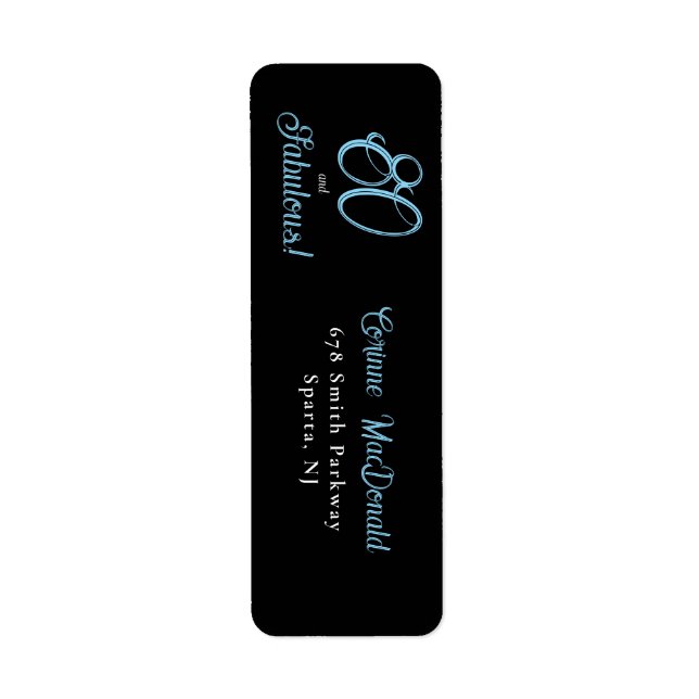 Arctic Blue Eighty and Fabulous 80th Birthday (Front)