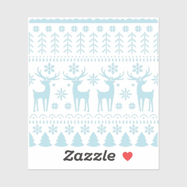 Arctic Blue Folk Art Winter Theme (Sheet)