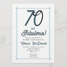 Arctic Blue Seventy and Fabulous 70th Birthday