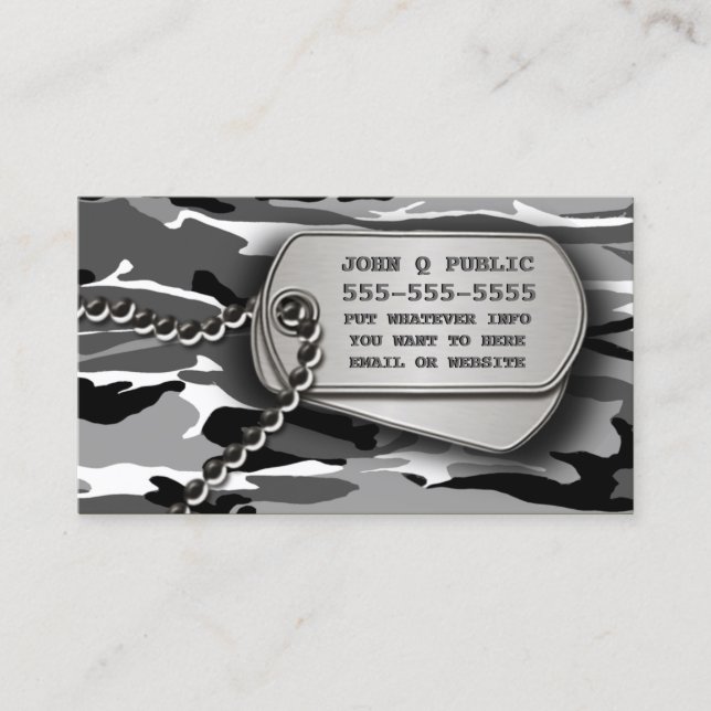 Arctic Camo Dog Tags (Front)