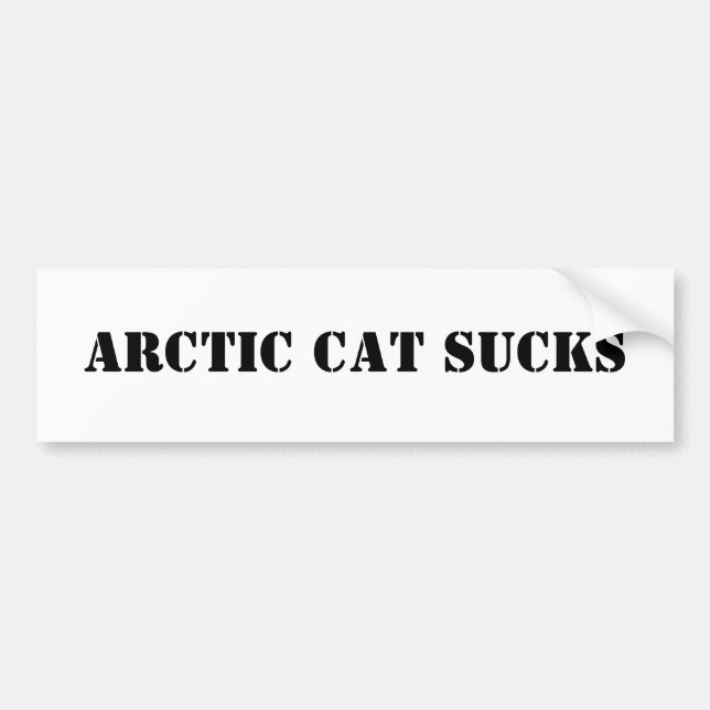 ARCTIC CAT SUCKS BUMPER STICKER (Front)