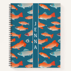 Arctic Char Geometric Colourful Custom Pattern Notebook