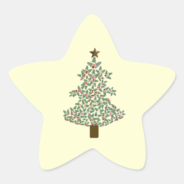 Arctic Christmas Tree Star Sticker (Front)
