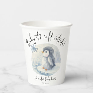 Arctic cute Penguin - baby it's cold outside Paper Cups