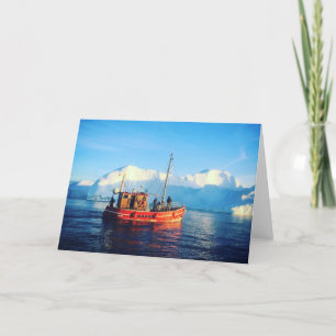 arctic fishing greeting card