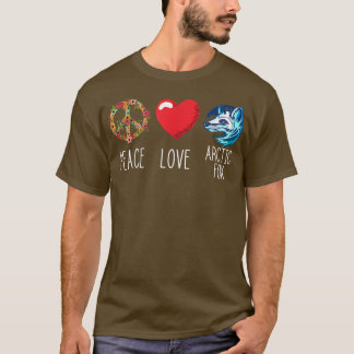 Arctic Fo Landscape Love Peace Fo Heart Peace  T-Shirt