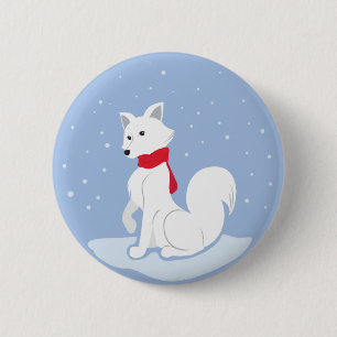 Arctic Fox 2 Inch Round Button