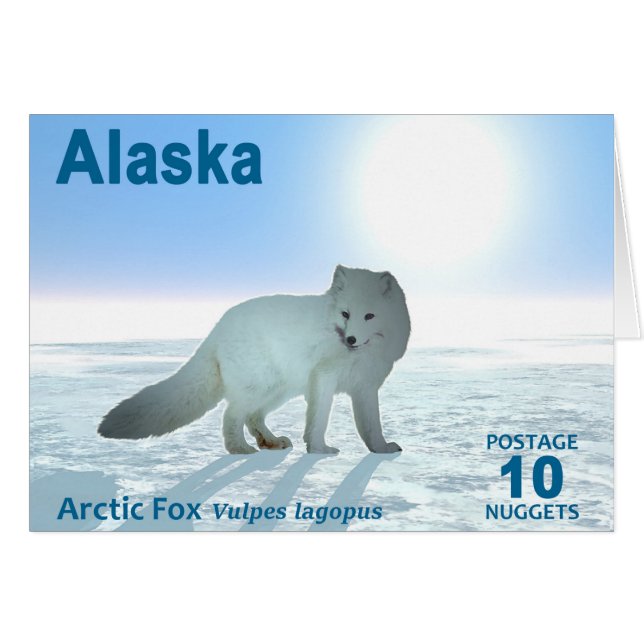 Arctic Fox - Alaska Postage (Front Horizontal)