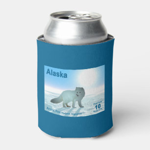 Arctic Fox - Alaska Postage Can Cooler
