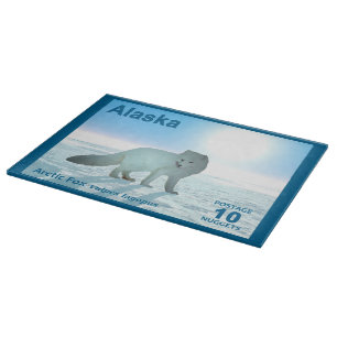 Arctic Fox - Alaska Postage Cutting Board