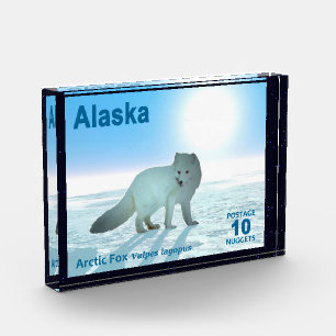 Arctic Fox - Alaska Postage Photo Block
