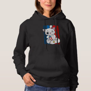 Arctic Fox And Fireworks Director For 4th Of July  Hoodie