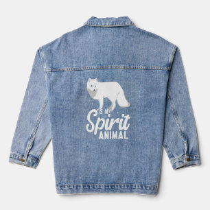 Arctic Fox Artic Animals Cute Artic Fox Pyjamas  1 Denim Jacket