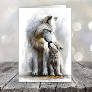 Arctic Fox Father's Day Holiday Card