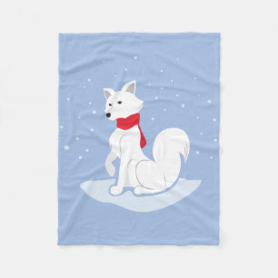 Arctic Fox Fleece Blanket