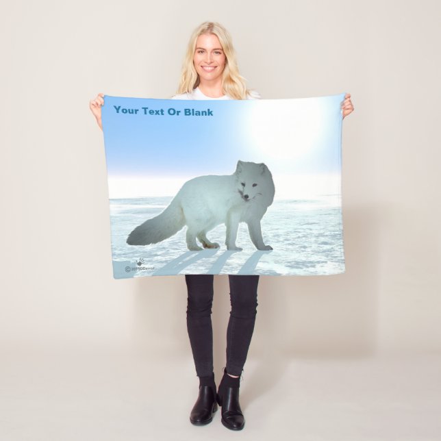 Arctic Fox Fleece Blanket (In Situ)