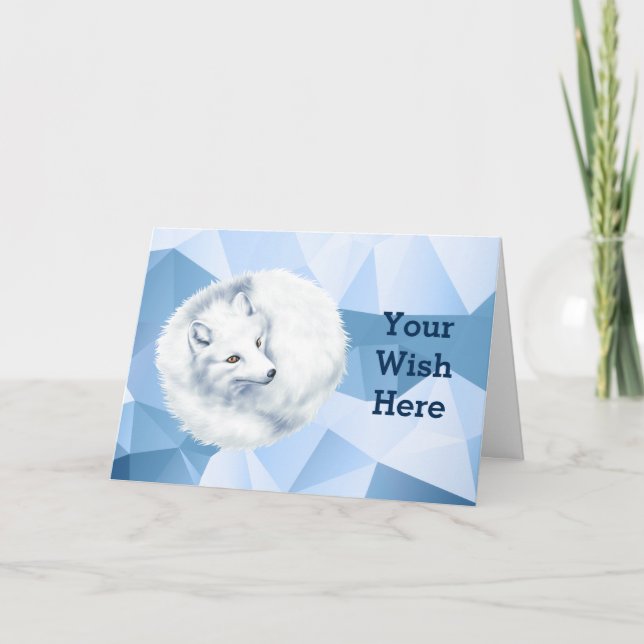 Arctic Fox Greeting Card (Front)