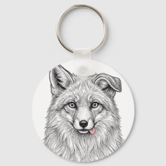 Arctic Fox Keychain