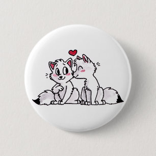 Arctic Fox Kiss Button