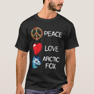 Arctic Fox Love Peace Fox Landscape Arctic Fox   T-Shirt