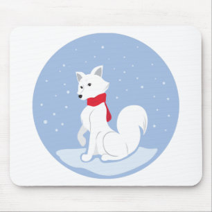 Arctic Fox Mouse Pad