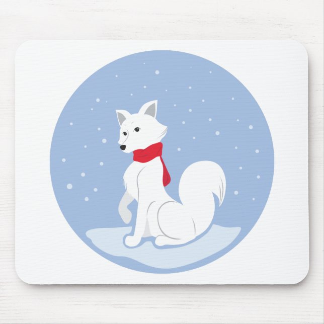 Arctic Fox Mouse Pad (Front)
