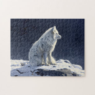Arctic Fox Painting Jigsaw Puzzle
