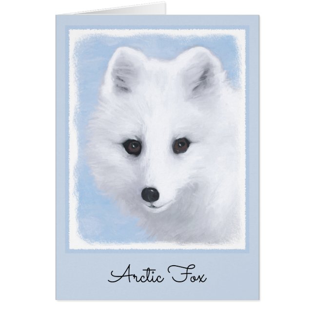 Arctic Fox Painting - Original Wildlife Art (Front)