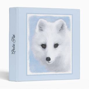 Arctic Fox Painting - Original Wildlife Art Binder