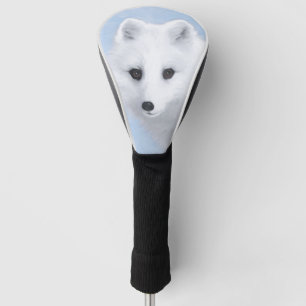 Arctic Fox Painting - Original Wildlife Art Golf Head Cover