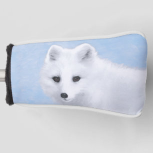 Arctic Fox Painting - Original Wildlife Art Golf Head Cover