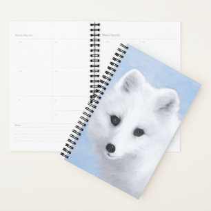 Arctic Fox Painting - Original Wildlife Art Planner