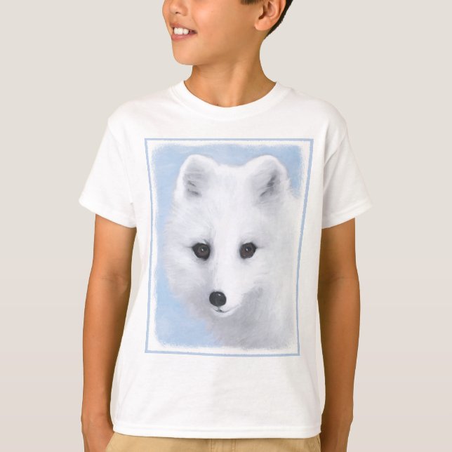 Arctic Fox Painting - Original Wildlife Art T-Shirt (Front)