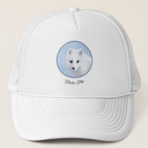 Arctic Fox Painting - Original Wildlife Art Trucker Hat