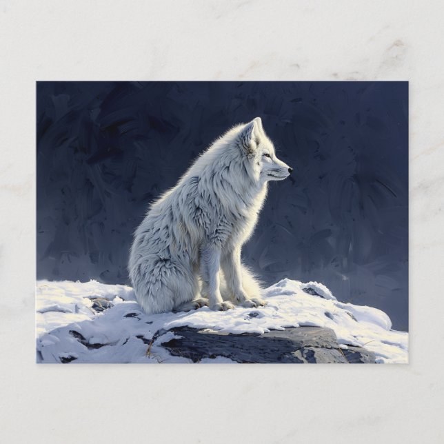 Arctic Fox Painting Postcard (Front)