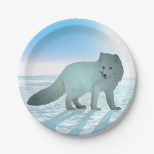 Arctic Fox Paper Plate