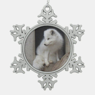 Arctic Fox Snowflake Ornament